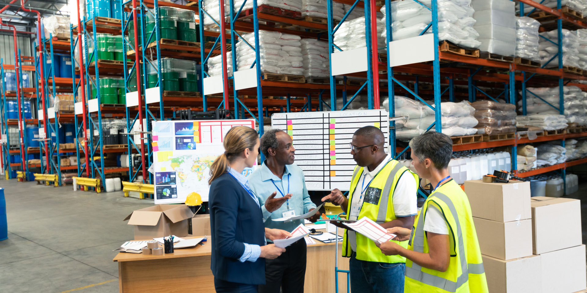 señales de añerta en el almacén